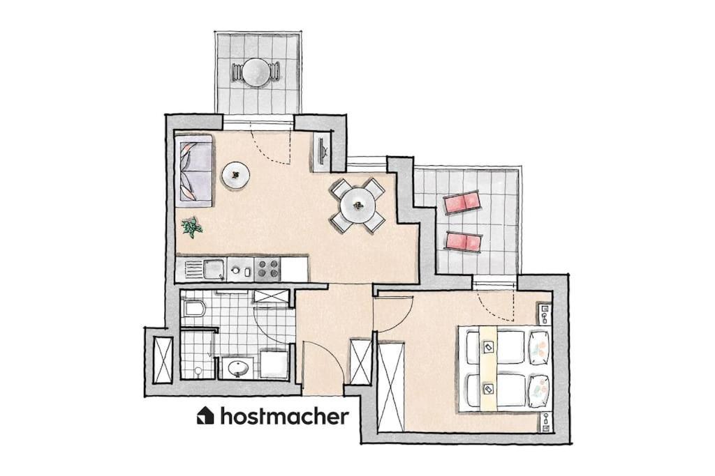 וינה Sunny 1Br Home With Balcony By Hm מראה חיצוני תמונה